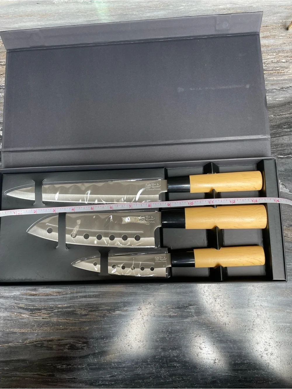 Hen & rooster knife set